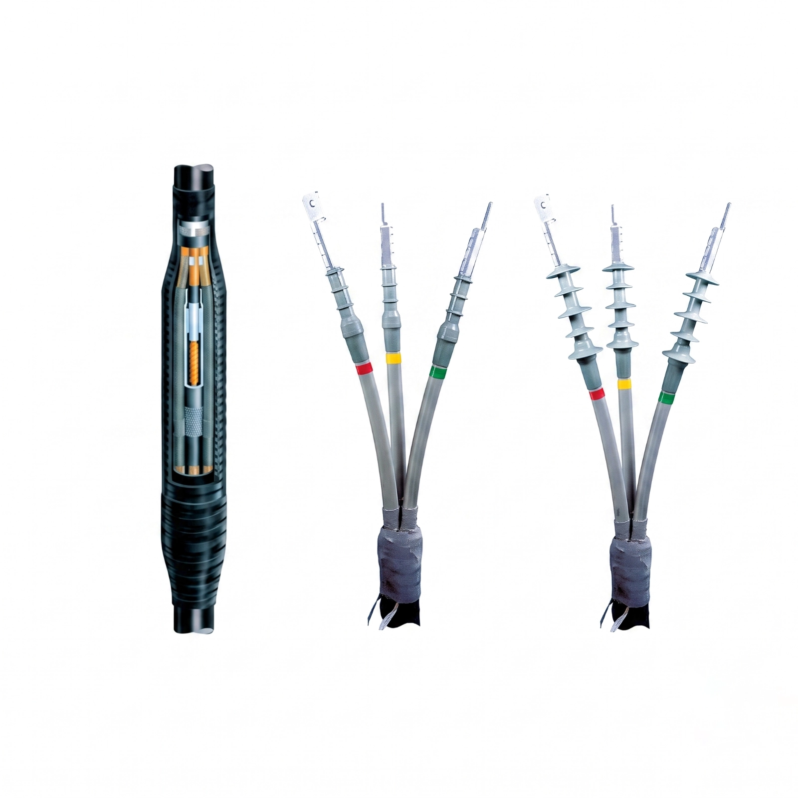 GR-EACT-CS-MV cold-shrink cable termination and three-core cable accessory