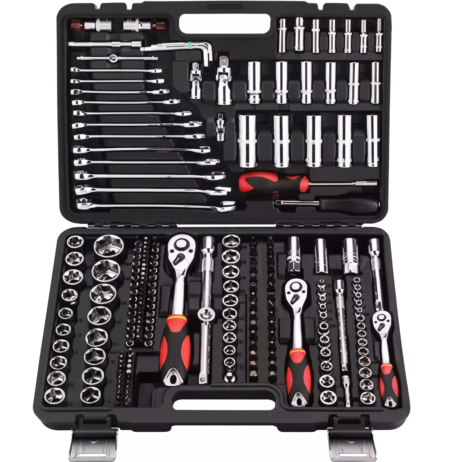 GR-SMT-KIT 216-piece carbon steel socket ratchet wrench maintenance tool set in hard case