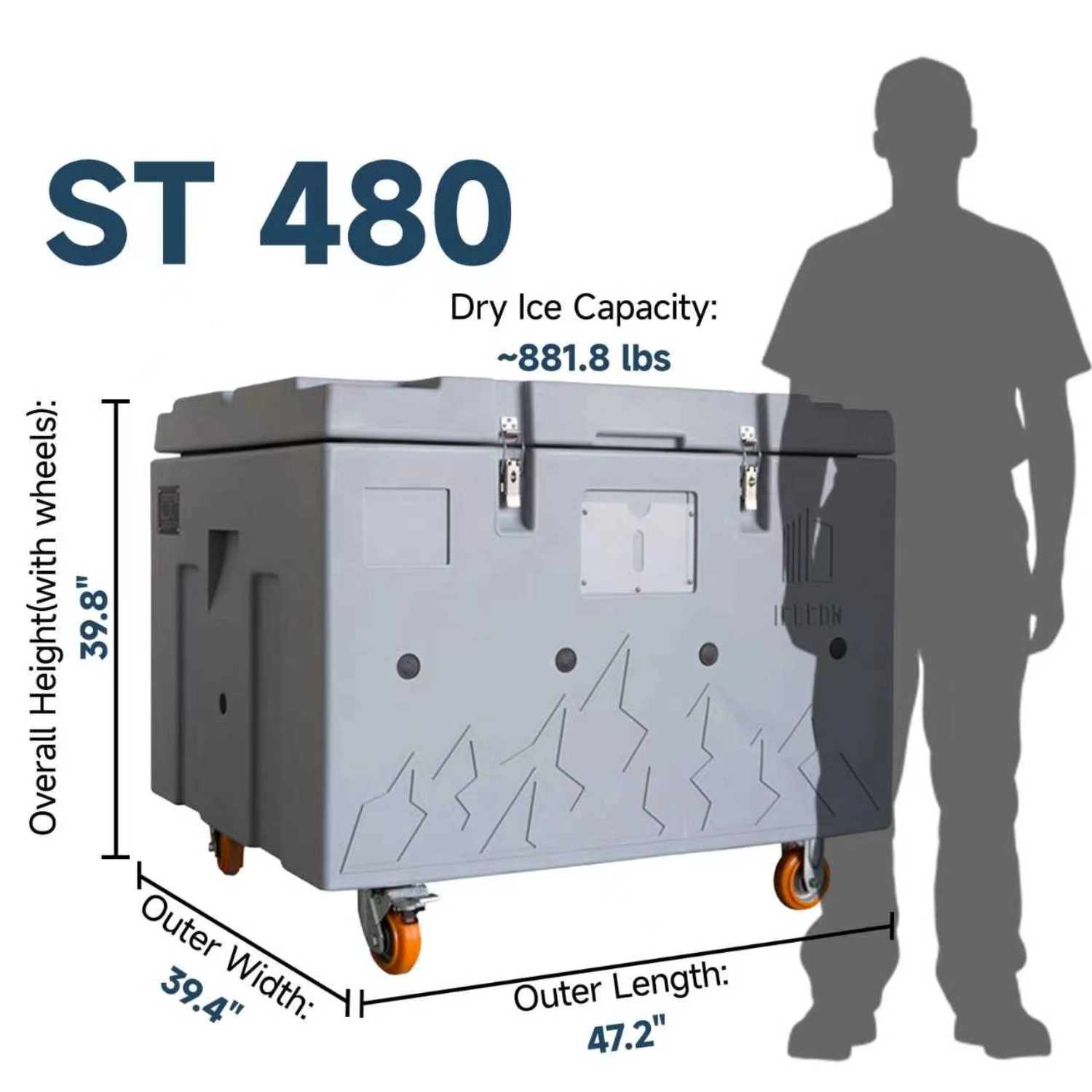 GR-DIS-480L Industrial Bulk Dry Ice Container